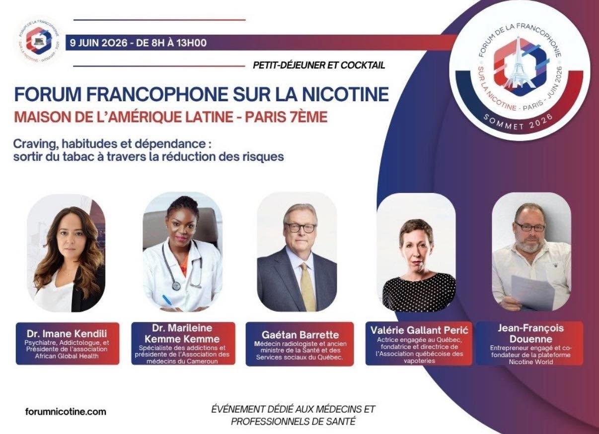INVITATION OFFICIELLE : L'APSA S'EXPORTE AU 3e FORUM FRANCOPHONE SUR LA NICOTINE ! C’est confirmé !